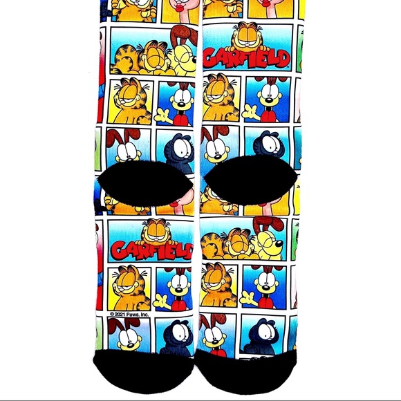 Odd Sox Nickelodeon Garfield Odie Cartoon Comic Crew Socks Mens Womens Gift - Picture 6 of 7